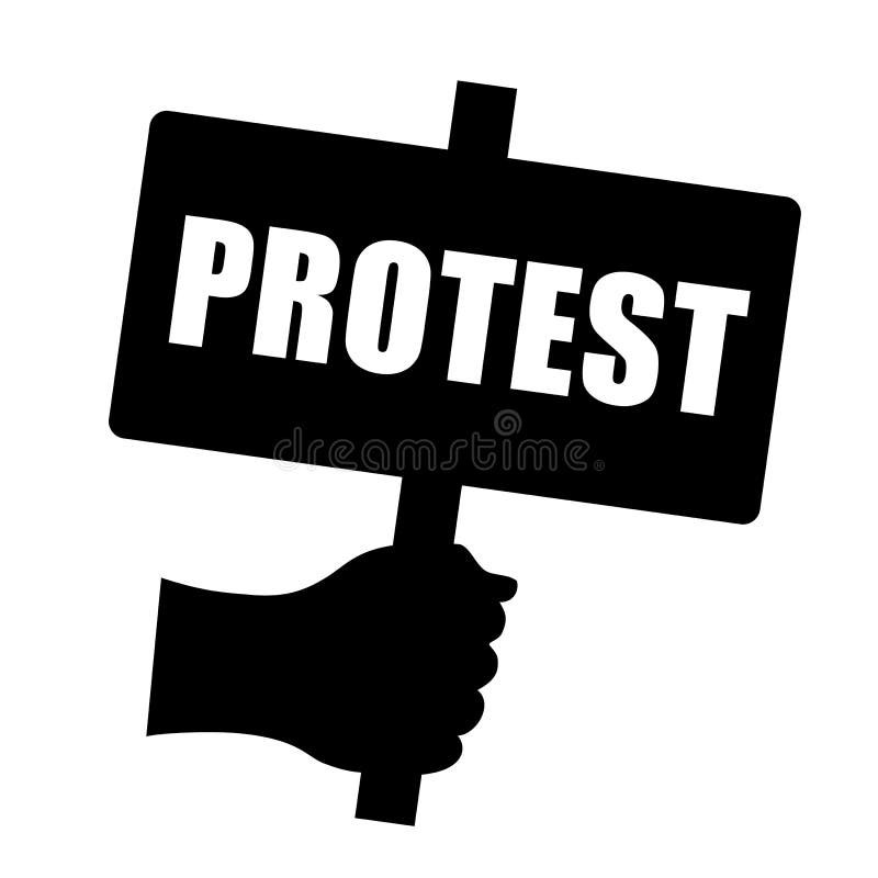 Protest sign vector illustration