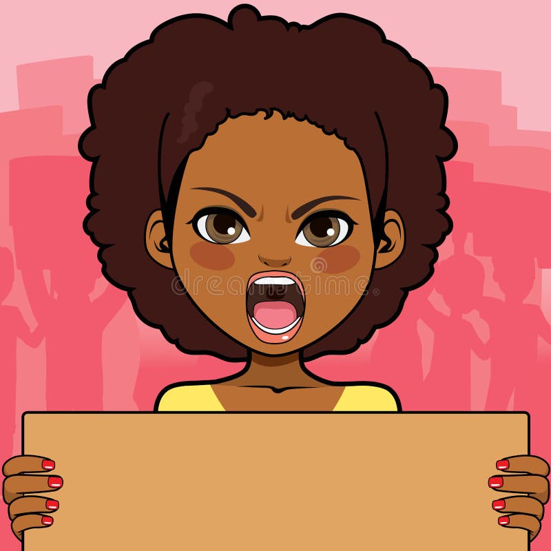 Protesta afroamericana de la mujer libre illustration Protesta afroamericana de la mujer libre illustration