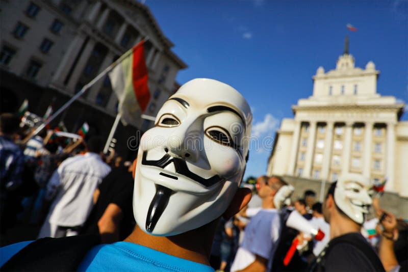 Protesta anonima della maschera immagine stock Protesta anonima della maschera immagine stock