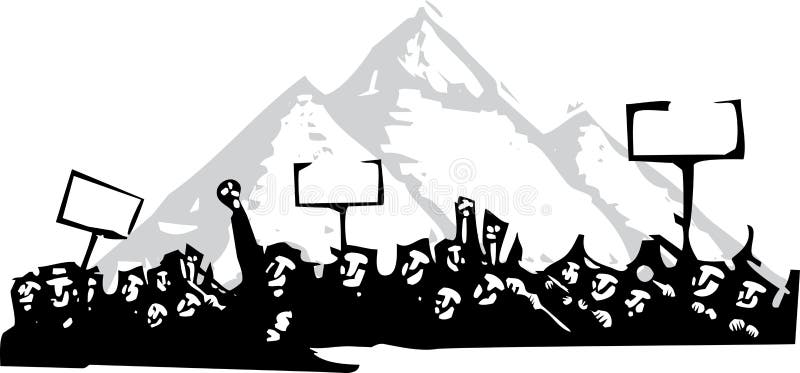 Protesta en Egipto ilustración del vector Protesta en Egipto ilustración del vector