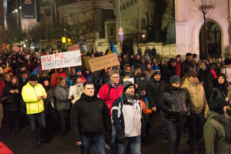 Protesta rumena 29/01/2017 immagini stock libere da diritti Protesta rumena 29/01/2017 immagini stock libere da diritti