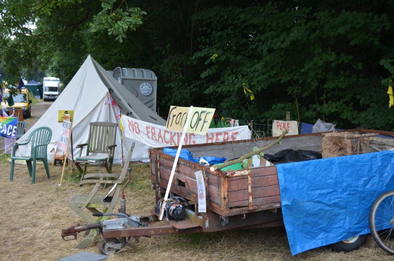 Protestas fracking de Balcombe foto de archivo libre de regalías