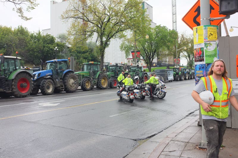 Protestation canadienne de producteurs laitiers image stock Protestation canadienne de producteurs laitiers image stock