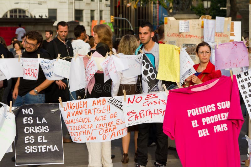 Protestation paisible espagnole photo stock Protestation paisible espagnole photo stock
