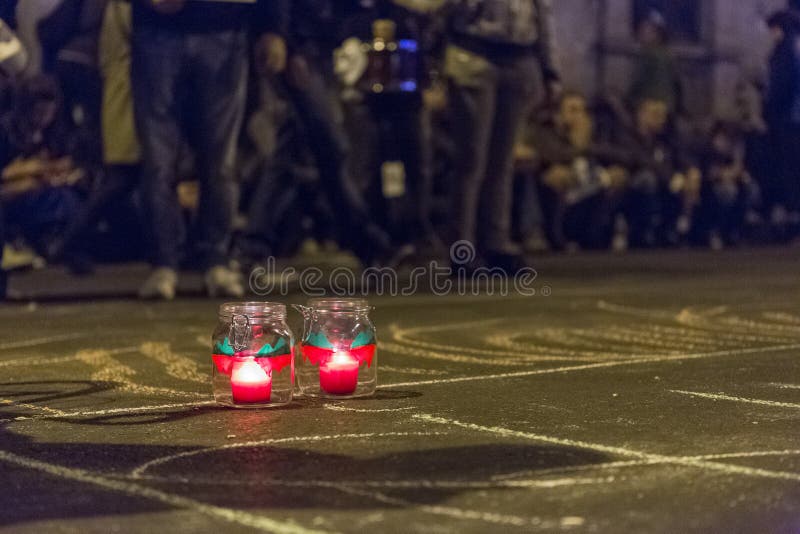 Proteste gegen Cyanidgoldextraktion bei Rosia Montana stockfotografie Proteste gegen Cyanidgoldextraktion bei Rosia Montana stockfotografie