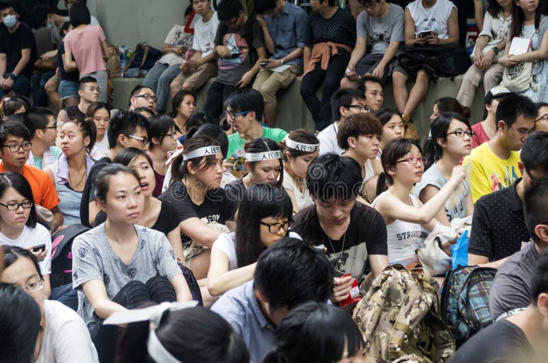 Protestierender über neue Nordostgebiete Hong Kong stockfoto Protestierender über neue Nordostgebiete Hong Kong stockfoto