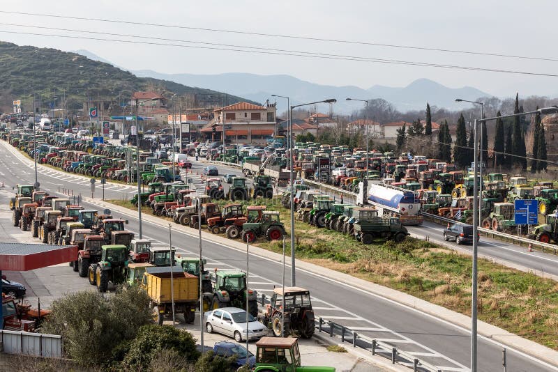 Protesting Farmers From The Agricultural Region Of ...