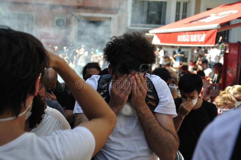 Protestos do parque de Gezi em Istambul foto de stock Protestos do parque de Gezi em Istambul foto de stock