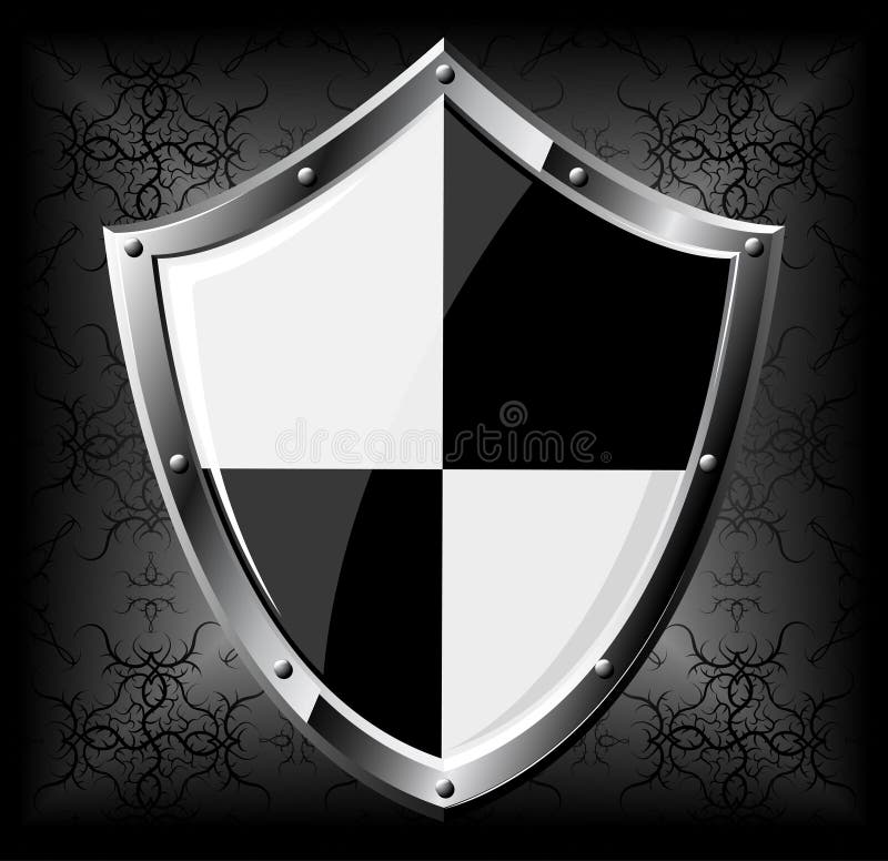 Escudo de aço ilustração stock
