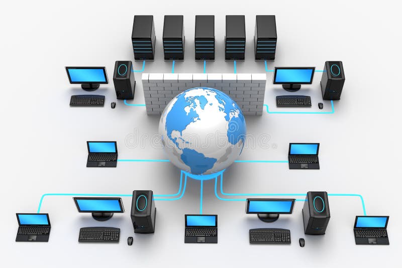 Protezione della rete globale royalty illustrazione gratis
