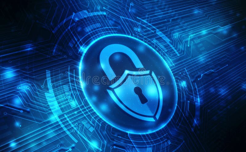 Proteção de dados Segurança cibernética Privacidade Business Tecnologia Internet Conceito