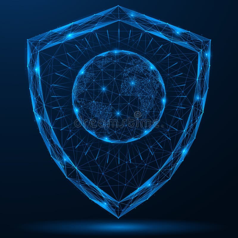 Proteção do ciberespaço ilustração stock