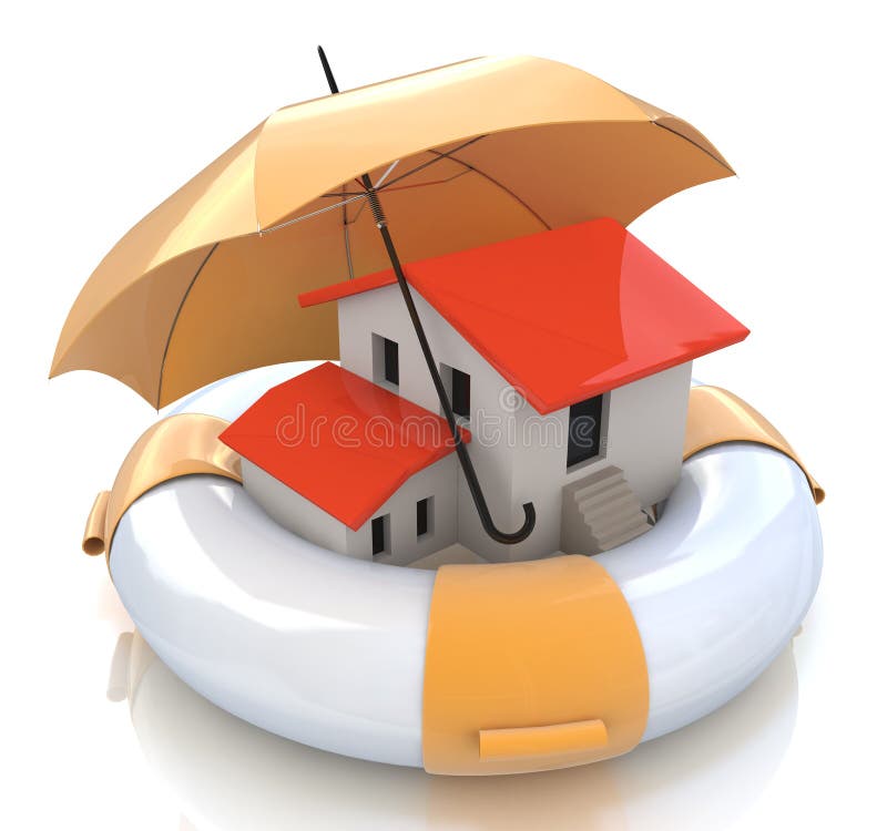 Proteção do seguro da casa da hipoteca Risco financeiro e estrutural dos bens imobiliários