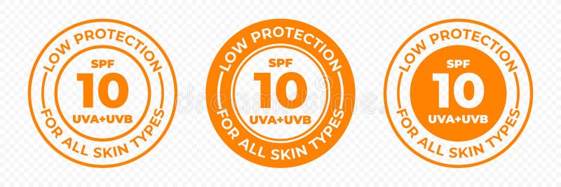 Prote??o UVA do sol do SPF 10 e de vetor de UVB ?cones Lo??o UV da pele da prote??o do SPF 10 baixa, etiqueta de creme do pacote ilustração do vetor Prote??o UVA do sol do SPF 10 e de vetor de UVB ?cones Lo??o UV da pele da prote??o do SPF 10 baixa, etiqueta de creme do pacote ilustração do vetor
