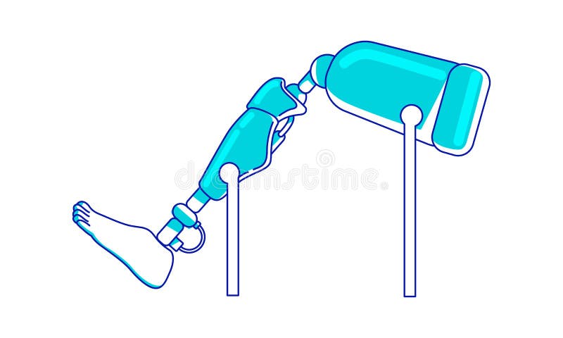Prothesis device semi flat color vector element stock illustration