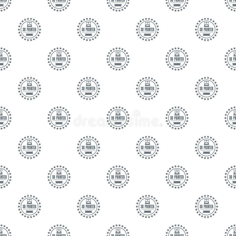 Prototype 3d Printing Pattern Vector Seamless Stock Vector 