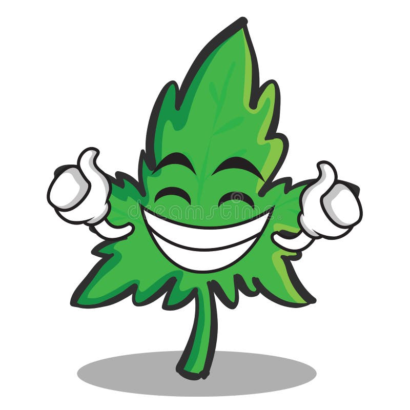 Proud Face Marijuana Character Cartoon Stock Vector - Illustration of  herbal, expression: 95879243