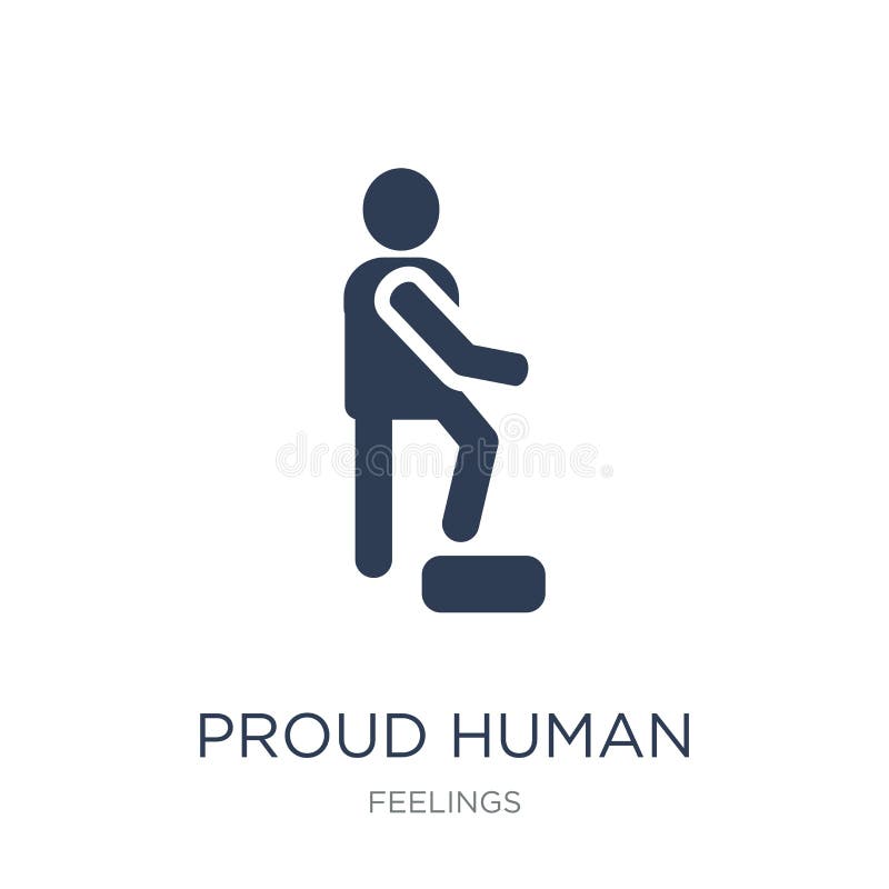 proud human icon. Trendy flat vector proud human icon on white b royalty free illustration proud human icon. Trendy flat vector proud human icon on white b royalty free illustration