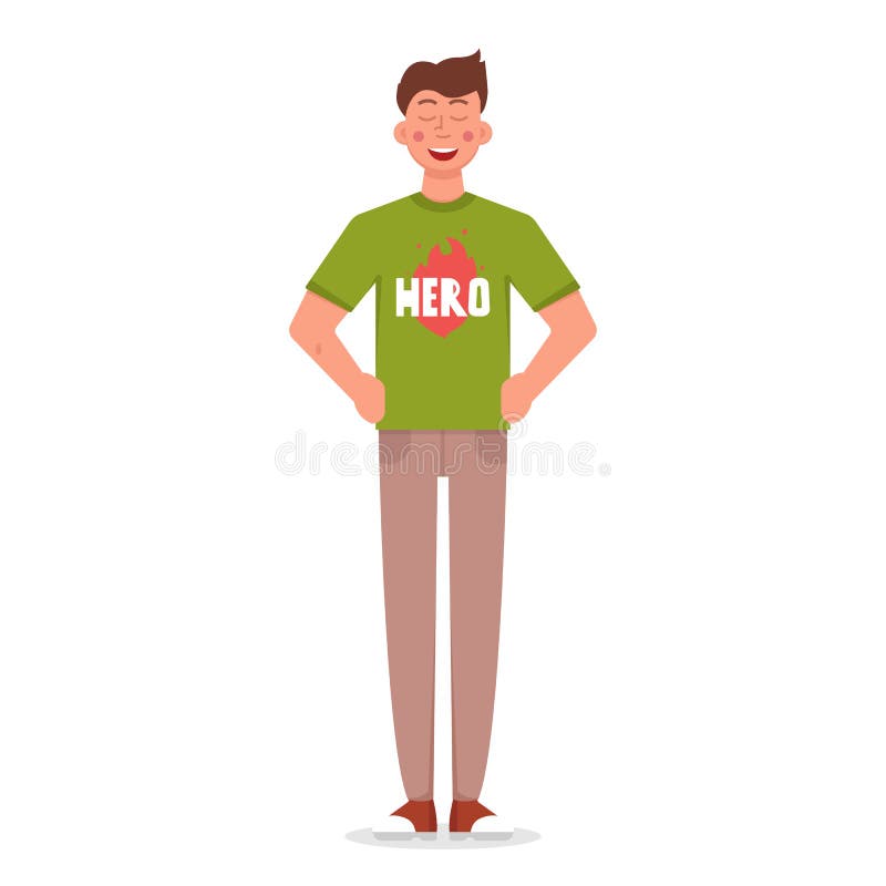 Proud man. Confidence executive concept. Vector flat style illustration. Compliments people vectors