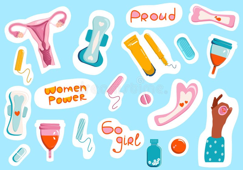 Menstruation Bundle Stock Illustrations – 49 Menstruation Bundle