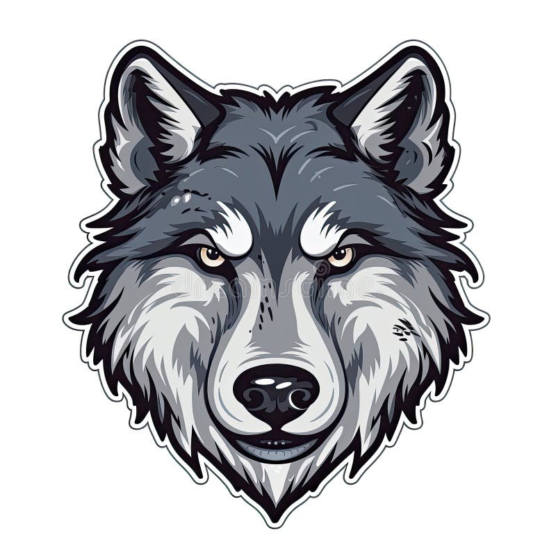 Wolf Face Transparent Background Stock Illustrations – 83 Wolf