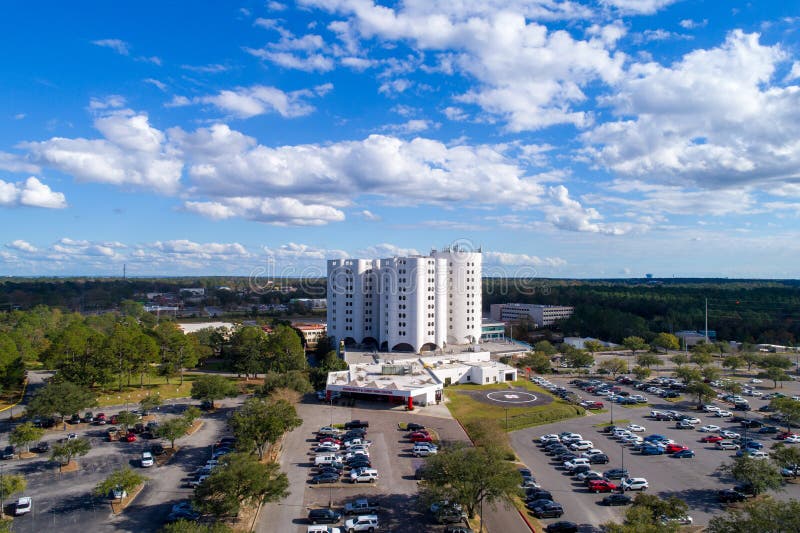 Providence Hospital at Sunset in Mobile, Alabama Stock Photo Image of