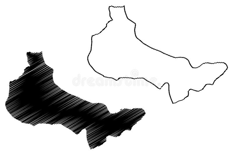 Duarte Province Dominican Republic, Hispaniola, Provinces of the Dominican Republic map vector illustration, scribble sketch Duarte map,. Duarte Province Dominican Republic, Hispaniola, Provinces of the Dominican Republic map vector illustration, scribble sketch Duarte map,