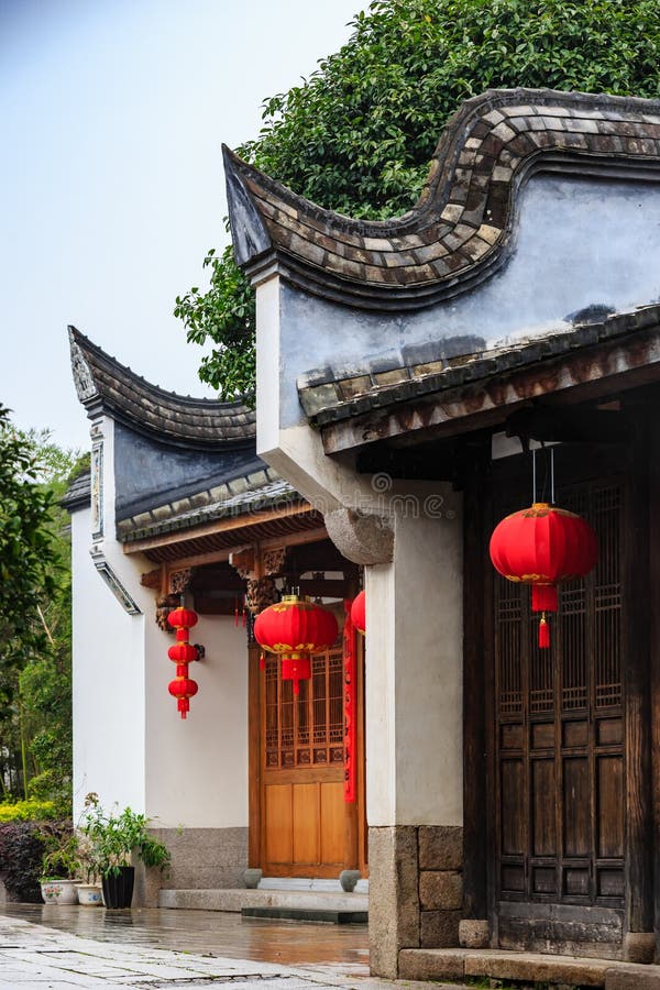 Province de Fuzhou, Fujian, Chine 7 MARS 2019 : le secteur historique et culturel célèbre Sanfang Qixiang à Fuzhou images libres de droits Province de Fuzhou, Fujian, Chine 7 MARS 2019 : le secteur historique et culturel célèbre Sanfang Qixiang à Fuzhou images libres de droits