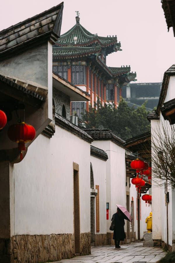 Province de Fuzhou, Fujian, Chine 7 MARS 2019 : le secteur historique et culturel célèbre Sanfang Qixiang à Fuzhou photographie stock Province de Fuzhou, Fujian, Chine 7 MARS 2019 : le secteur historique et culturel célèbre Sanfang Qixiang à Fuzhou photographie stock