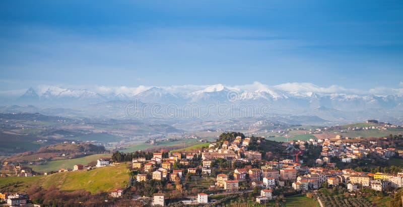 Panoramic landscape, Italian countryside