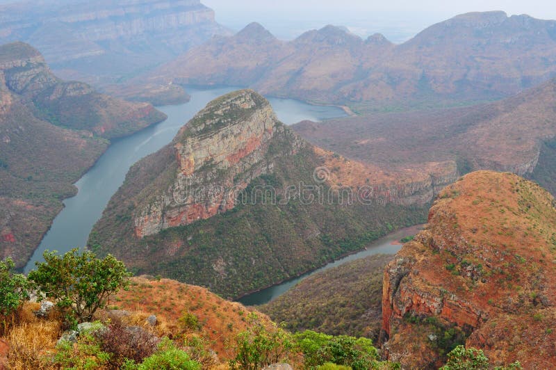 South Africa, 01/10/2009: view of Blyde River Canyon, a natural feature in Mpumalanga province, one of the largest canyons on Earth and one of the great wonders of nature on the African continent. South Africa, 01/10/2009: view of Blyde River Canyon, a natural feature in Mpumalanga province, one of the largest canyons on Earth and one of the great wonders of nature on the African continent