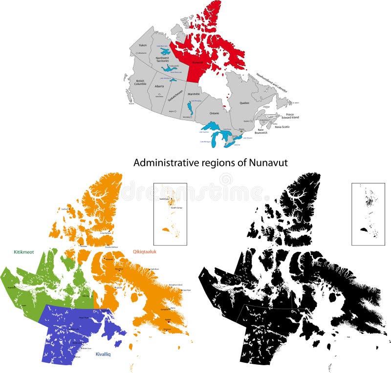 Provincia del Canada - Nunavut illustrazione di stock Provincia del Canada - Nunavut illustrazione di stock