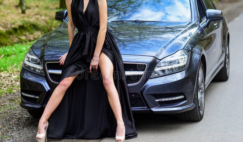 Stylish Model Poses with Car | Fashion Photography