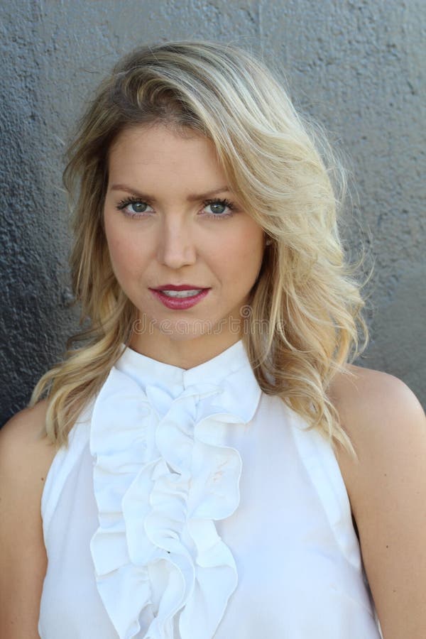 Provocative Woman in White Dress Stock Image Image of look