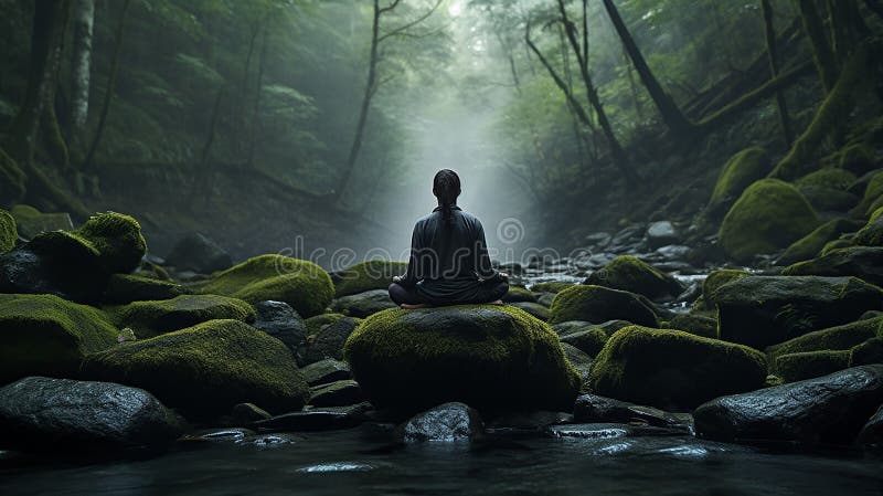 Provoking Image of a Person Meditating