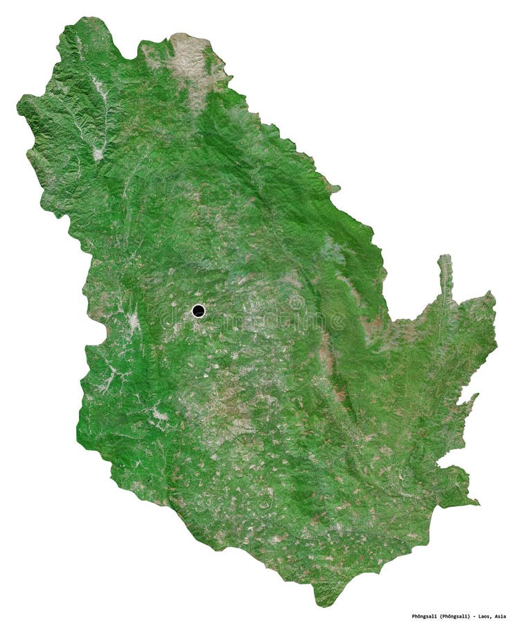 Província de laos, em phongsali, em branco. satélite