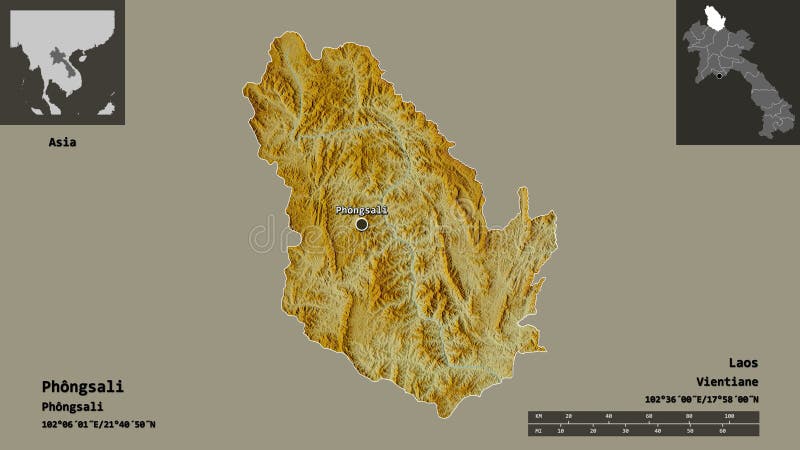 Província de phongsali do laos . visualizações. alívio