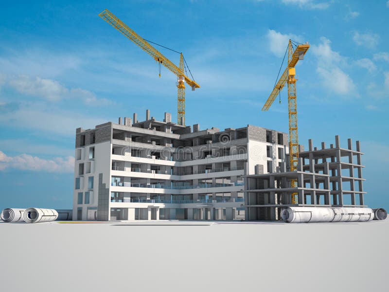 Proyecto de construcci? n. 3D que rinde proyecto de construcción del planeamiento a la etapa constructiva