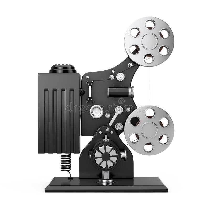 Proyector retro del cine de la película de cine representación 3d libre illustration Proyector retro del cine de la película de cine representación 3d libre illustration