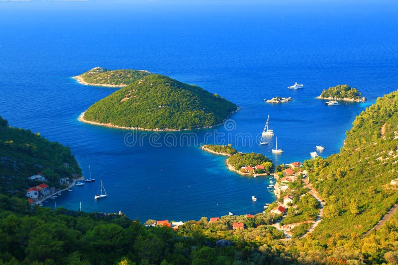 Prozurska luka on Island Mljet in Croatia