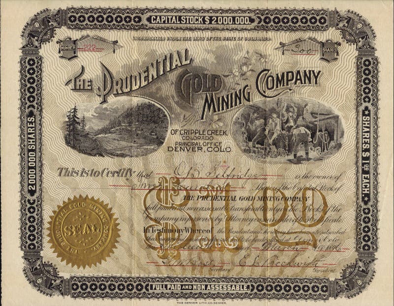 Details about   1896 COLORADO THE EAST GUNNELL MINING COMPANY STOCK CERTIFICATE UNUSED VINTAGE 