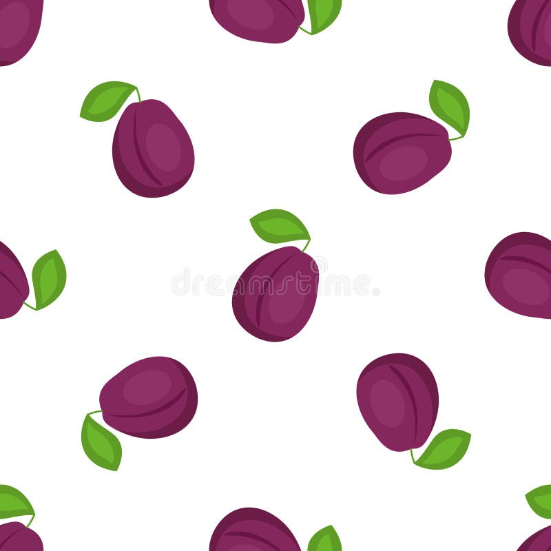 Pruim naadloos patroon Organisch vegetarisch voedsel Gebruikt voor ontwerpvlakken, stoffen, textiel, verpakkend document vector illustratie Pruim naadloos patroon Organisch vegetarisch voedsel Gebruikt voor ontwerpvlakken, stoffen, textiel, verpakkend document vector illustratie