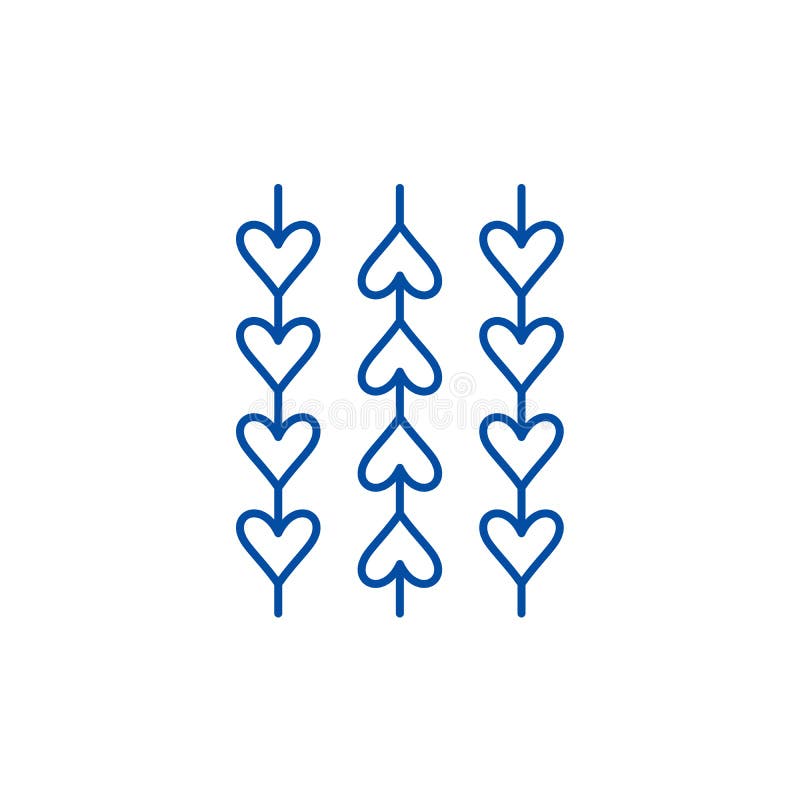 Prydnad från hjärtalinjen symbolsbegrepp Prydnad från det plana vektorsymbolet för hjärtor, tecken, översiktsillustration vektor illustrationer Prydnad från hjärtalinjen symbolsbegrepp Prydnad från det plana vektorsymbolet för hjärtor, tecken, översiktsillustration vektor illustrationer