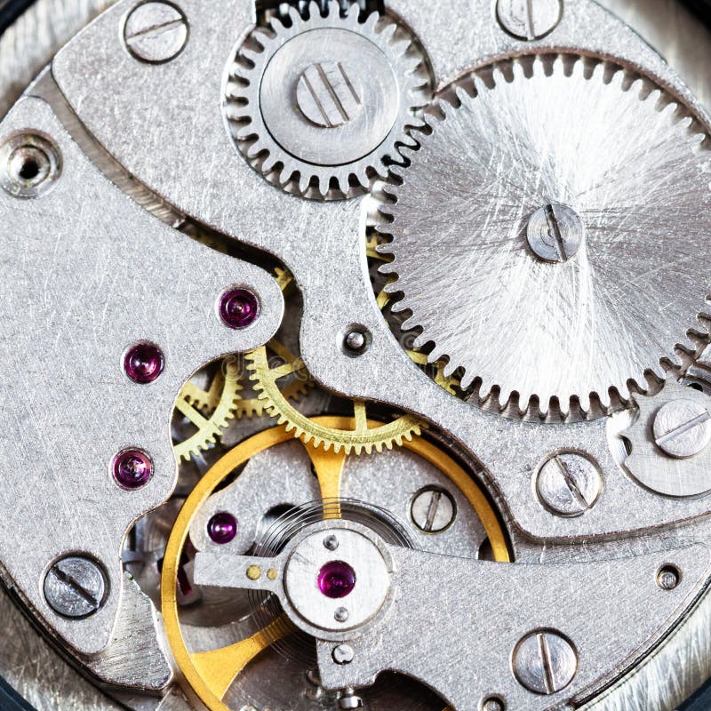 Przekładnie machinalny clockwork zakończenie up obrazy stock