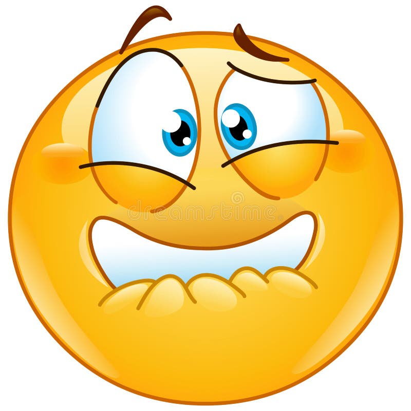 Przel?k?y emoticon ilustracja wektor Przel?k?y emoticon ilustracja wektor