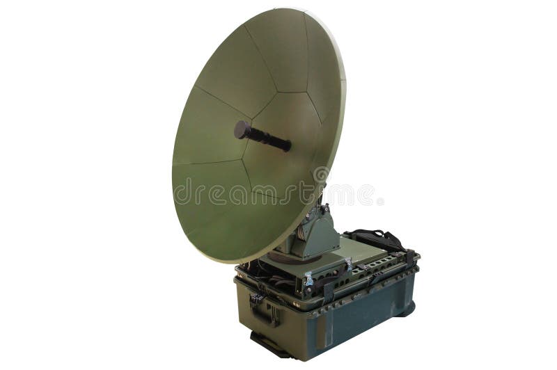 Portable satellite antenna isolated under the white background. Portable satellite antenna isolated under the white background