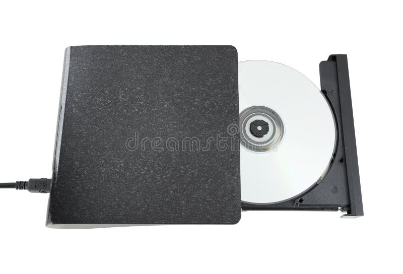 Przenośnego urządzenia Cd/Dvd zewnętrznie przejażdżka zdjęcia stock Przenośnego urządzenia Cd/Dvd zewnętrznie przejażdżka zdjęcia stock