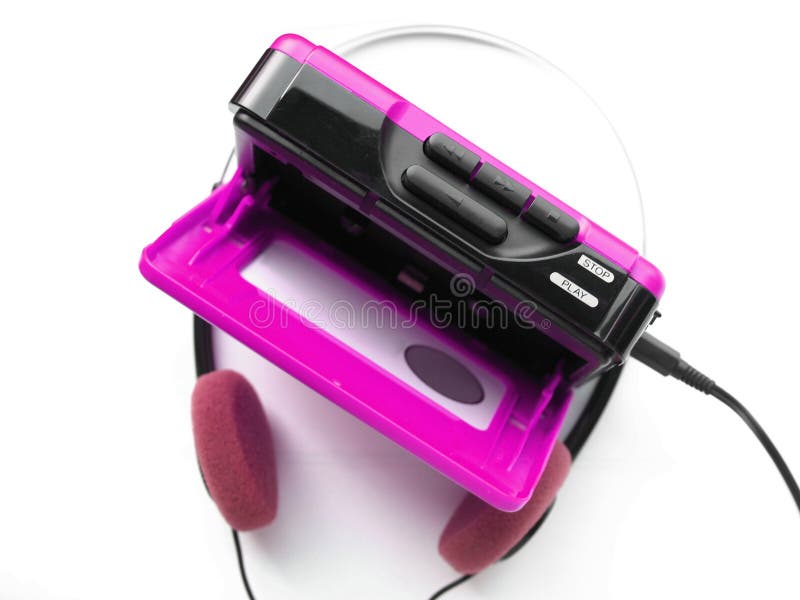 Vintage portable personal stereo tape cassette player from the eighties. Vintage portable personal stereo tape cassette player from the eighties