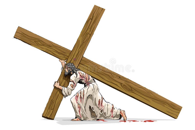przewożenie Christ przecinający Jesus royalty ilustracja przewożenie Christ przecinający Jesus royalty ilustracja