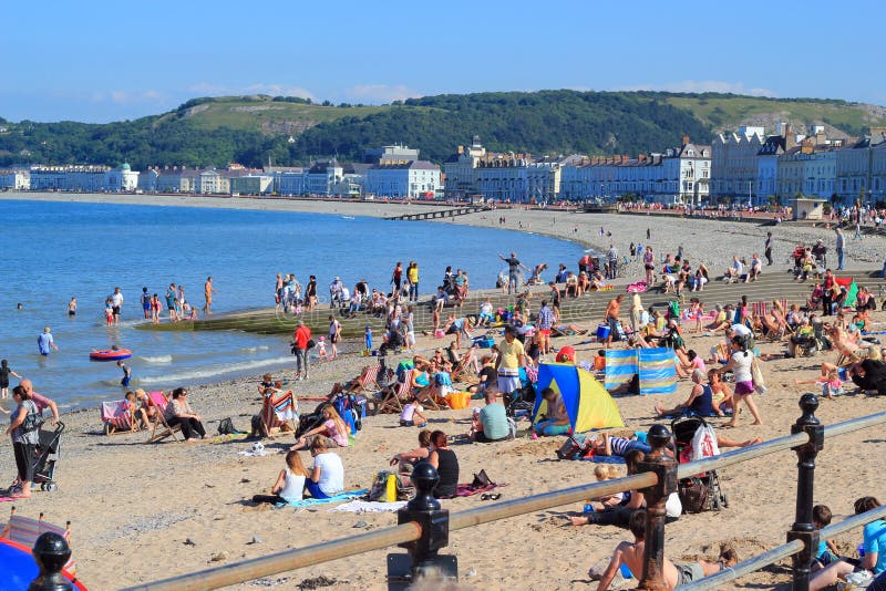 Przy Llandudno plaża, Walia UK. obraz stock Przy Llandudno plaża, Walia UK. obraz stock